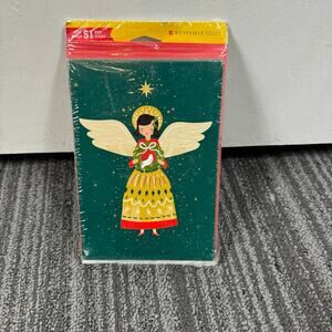 American Greetings Christmas Angel Wreat Cards  10 Count w/ Envelopes